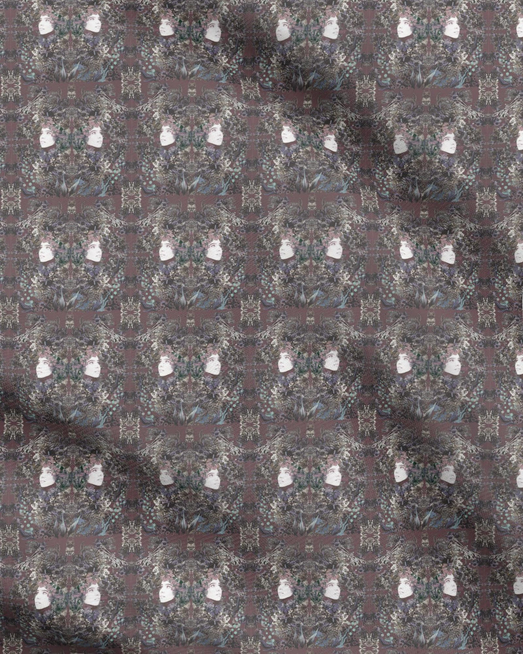 Repeat Pattern Fabric  Emelia Bloom Stone