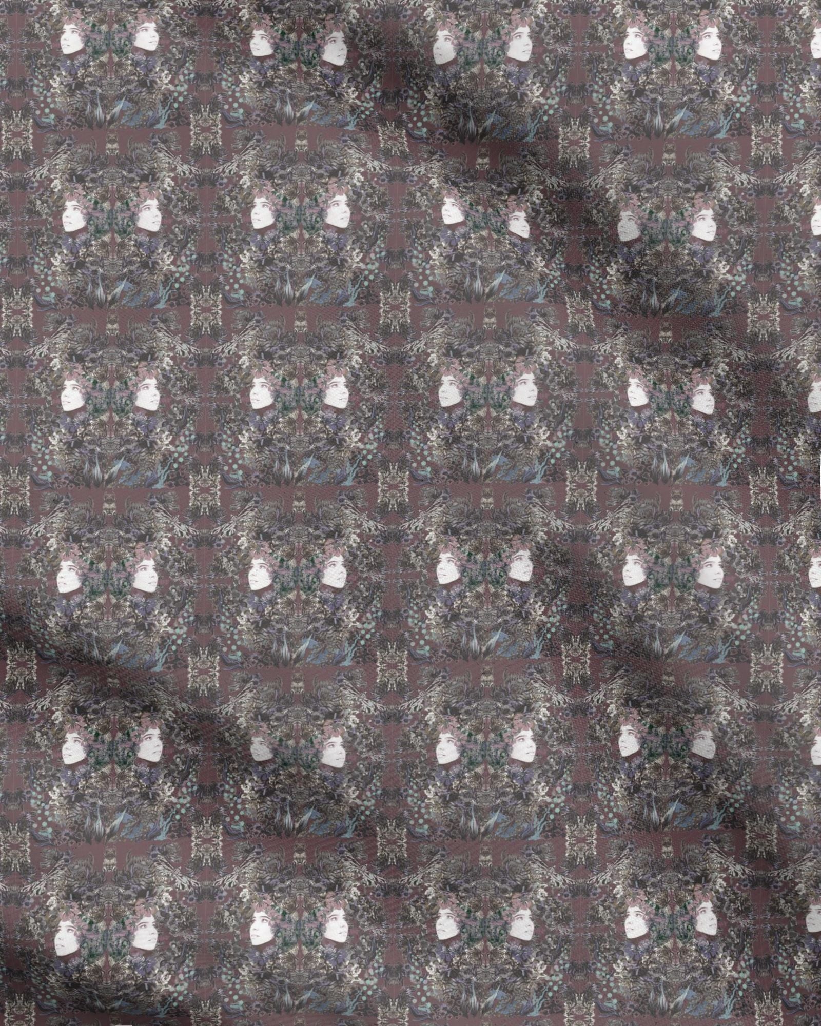 Repeat Pattern Fabric  Emelia Bloom Stone