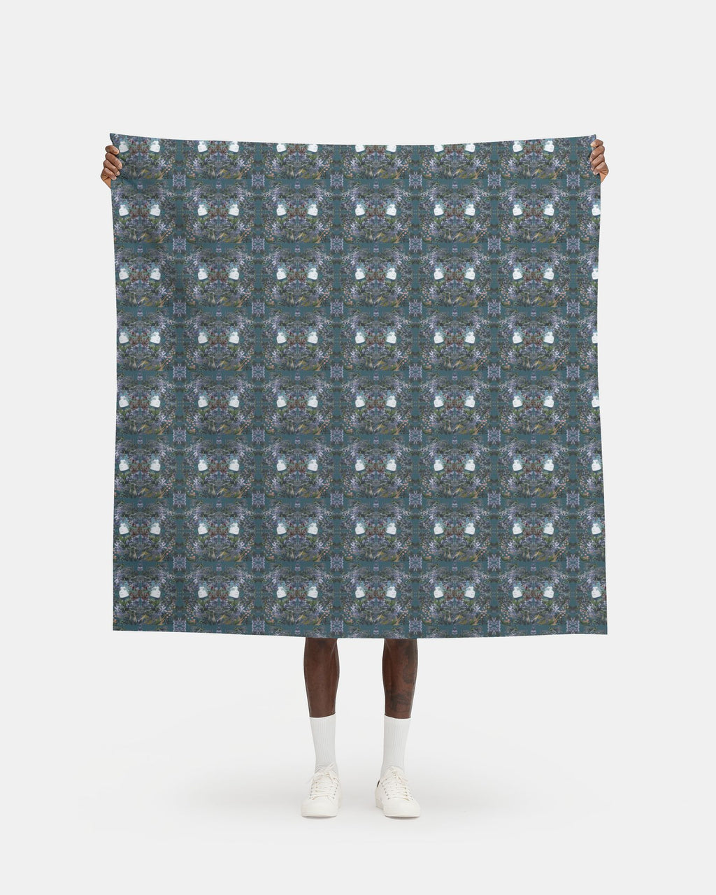 Repeat Pattern Fabric     Emelia  Bloom Teal