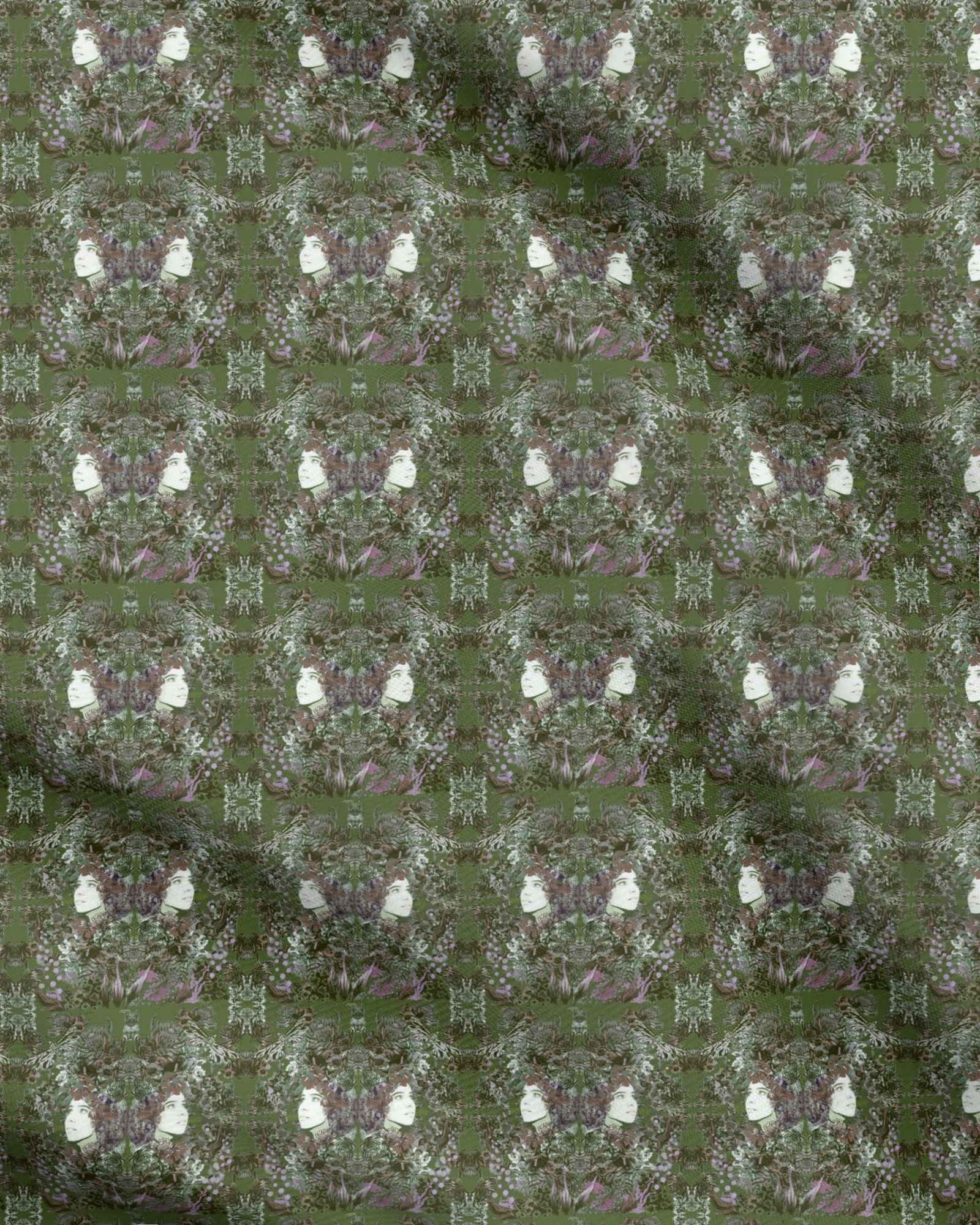 Repeat Pattern Fabric.   Emelia Bloom Fern