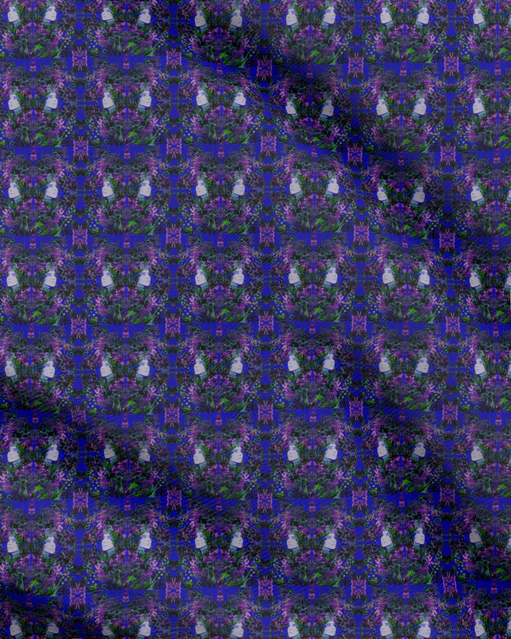 Repeat Pattern Fabric.   Emelia Bloom Sapphire