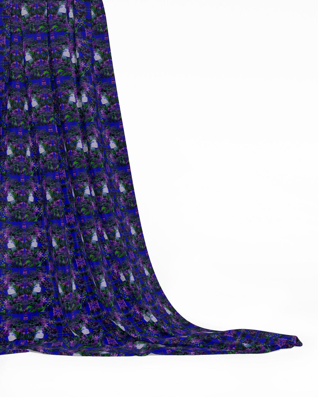 Repeat Pattern Fabric.   Emelia Bloom Sapphire