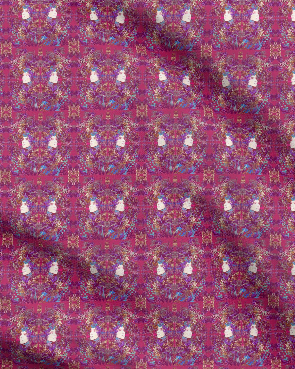 Repeat Pattern Fabric.  Emelia Bloom Pink