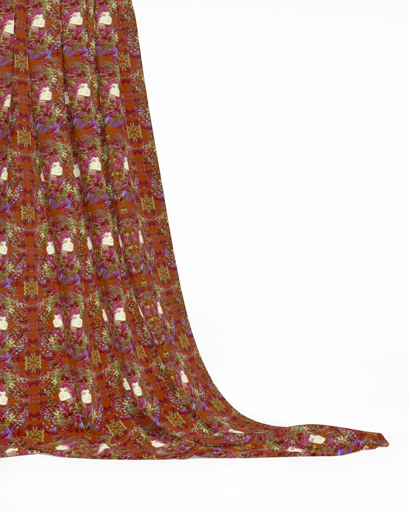 Repeat Pattern Fabric. Emelia Bloom Fire