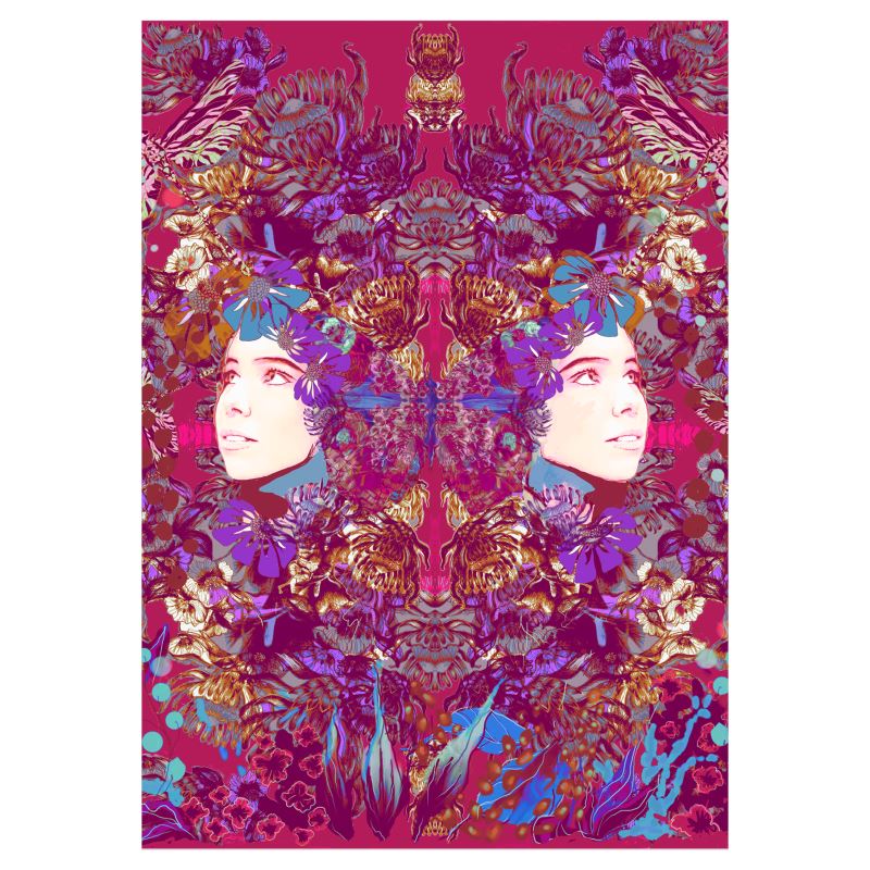 A2 Sized Art Prints.  Emelia Bloom Pink